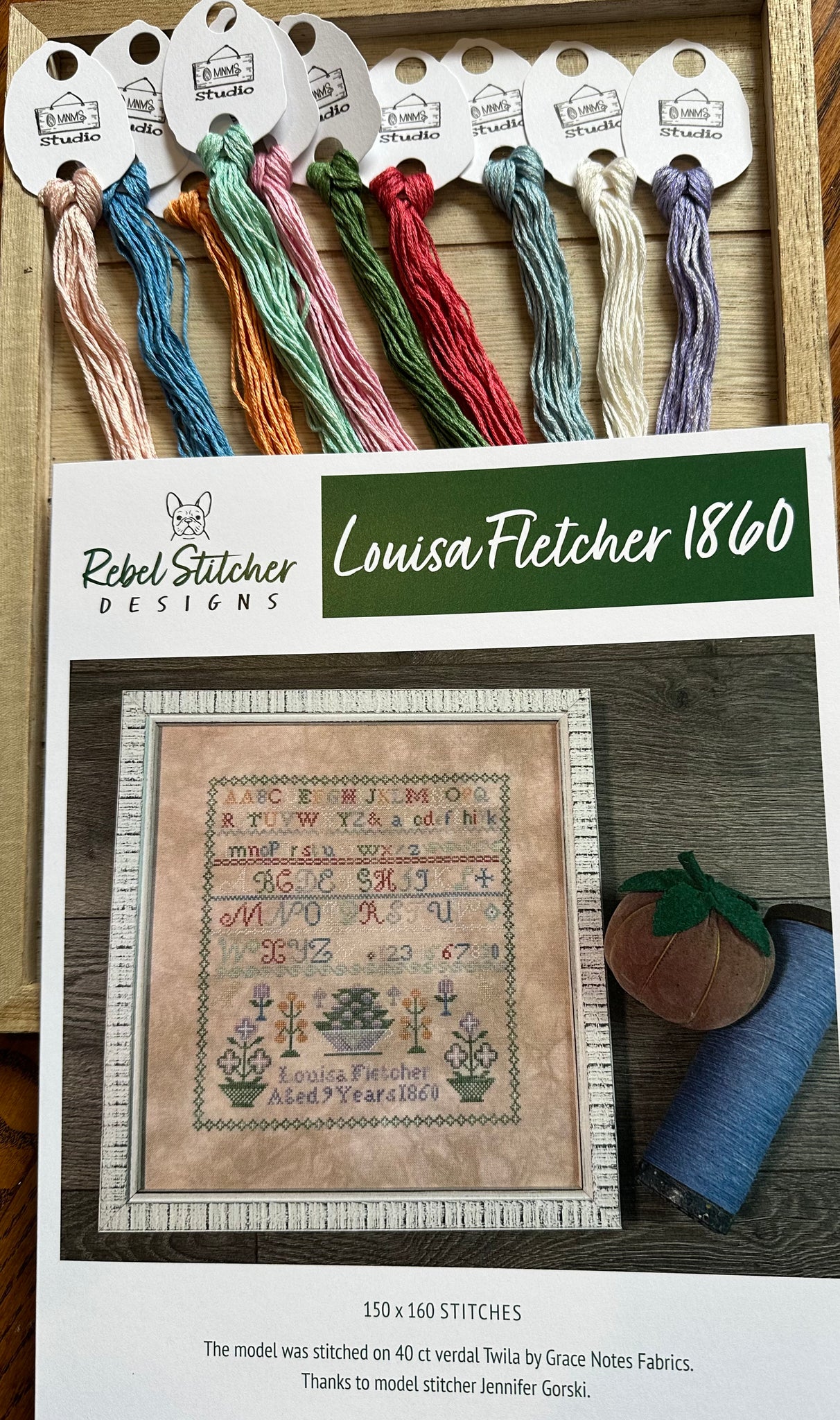 Louisa Fletcher chart and silk pack  by Rebel Stitcher Designs