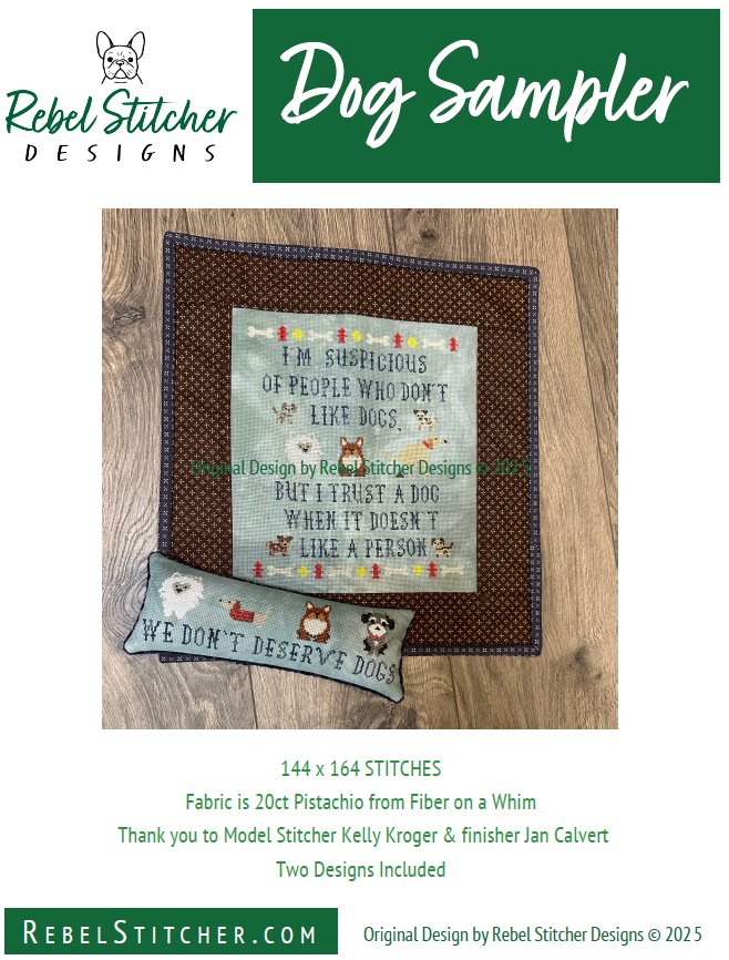 Dog Sampler by Rebel Stitcher Designs *DIGITAL DOWNLOAD*