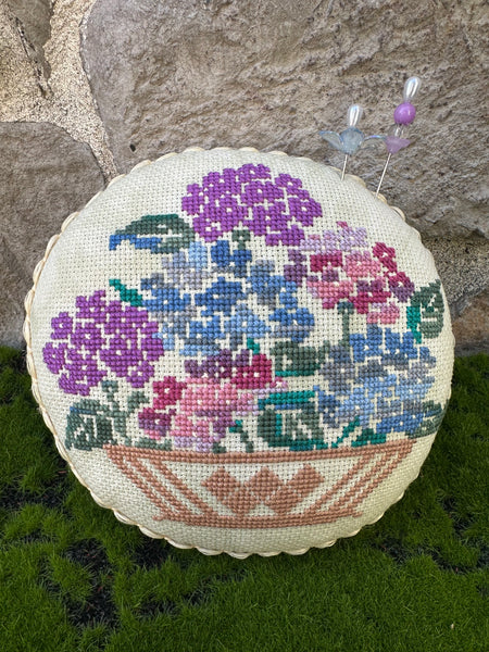 Hydrangea Blooms chart with Valdani Floss pack by Rebel Stitcher