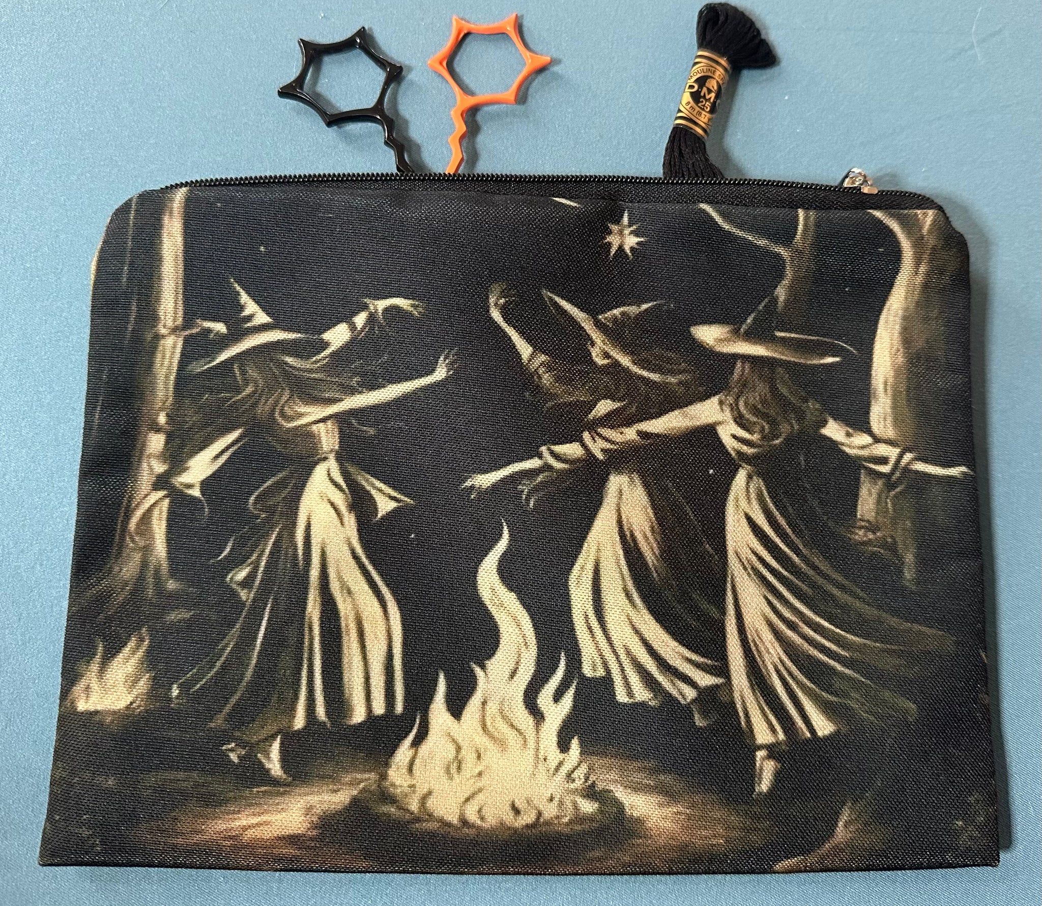 Small Sepia Witch Bonfire Accessory Bag