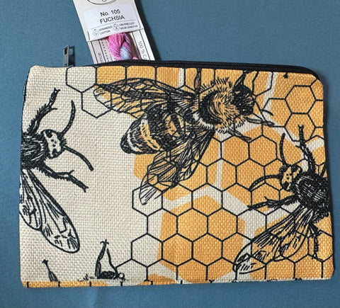 Small Bees Honeycomb Accessory Bag
