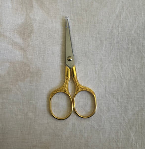Brass tone medium size scissors