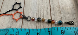 Scissor Fob Zipper pull bronze Bat