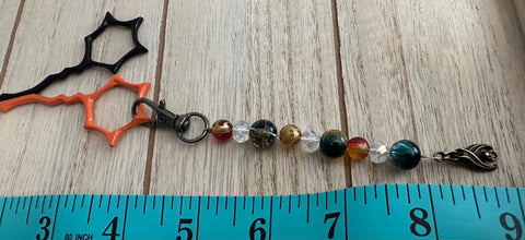 Scissor Fob Zipper pull bronze Bat
