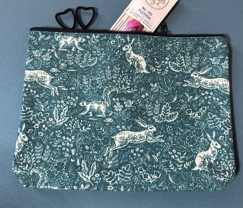 Green & White Woodland Animals  Accessory Bag