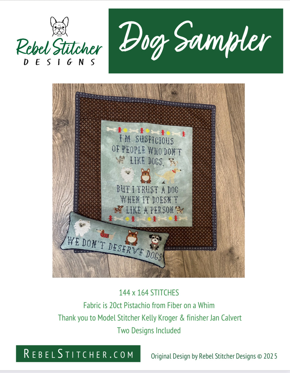 Dog Sampler by Rebel Stitcher Designs
