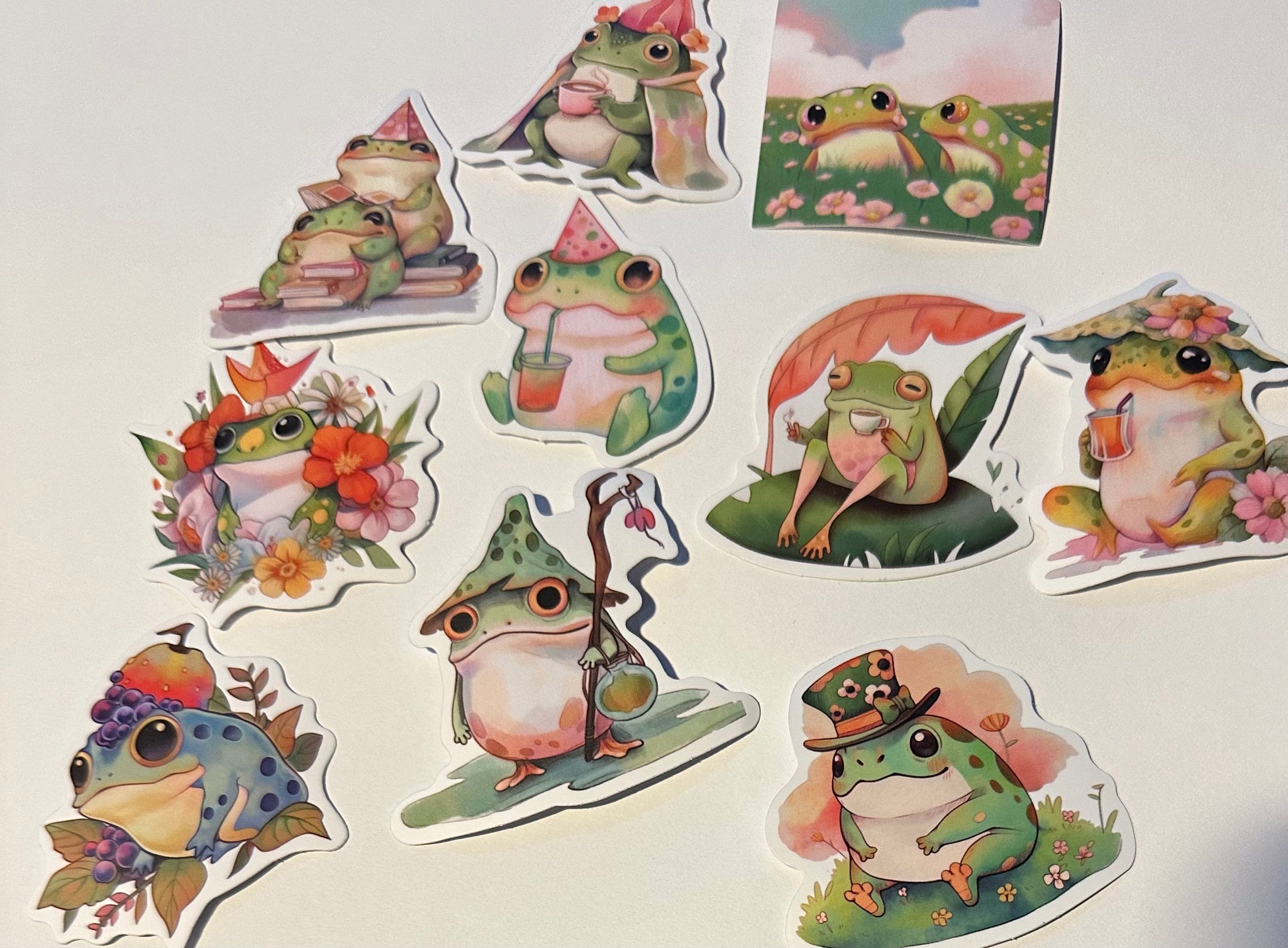 Frogs watercolor style
