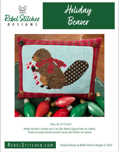 Holiday Beaver by Rebel Stitcher Designs