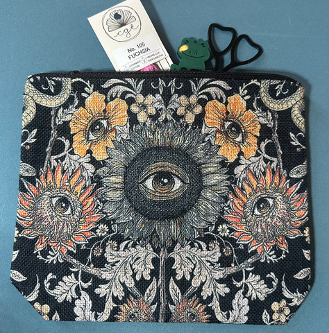 Eyeball Floral spooky Accessory Bag
