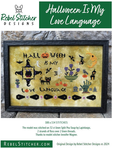 Halloween Is My Love Language by Rebel Stitcher Designs *DIGITAL DOWNLOAD*