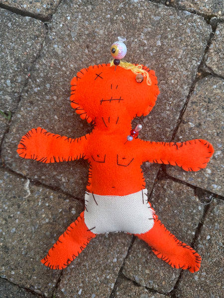 Voodoo Doll & pin set orange tRump Diaper yam tits
