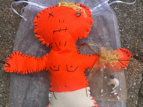 Voodoo Doll & pin set orange tRump Diaper yam tits