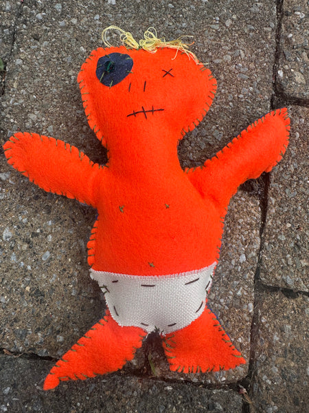 Voodoo Doll & pin set orange tRump Diaper