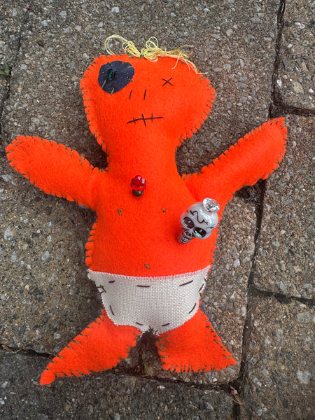 Voodoo Doll & pin set orange tRump Diaper