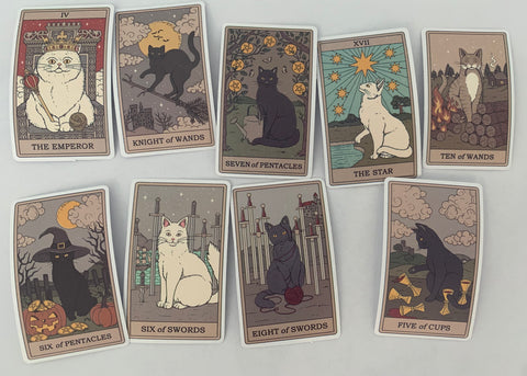 Cat Tarot Cards Sticker pack