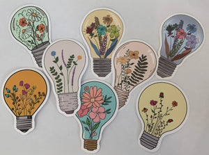 Floral lightbulbs Sticker pack