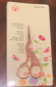 Stork Style rose gold color scissors