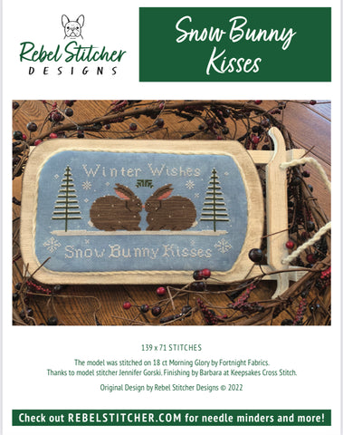 Snow Bunny Kisses by Rebel Stitcher Designs